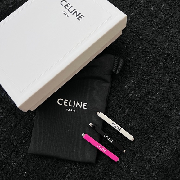 Auth Celine Logo Hair Pins Set - Great Condition - Picture 6 of 6